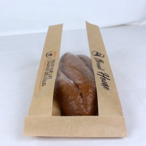 Customize Printed Paper Bags Eco-Friendly Food Grade Bread Bag for Packaging Baguette Bag