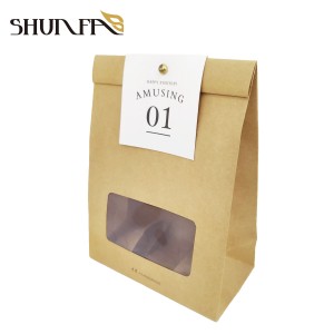 Cardboard Box for Bakery Food Records Bread Pastry Square Bottom Packing Bag