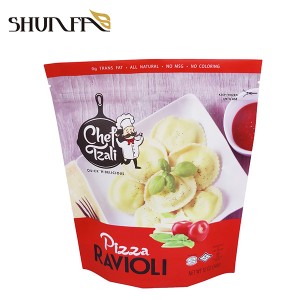 Custom Color Printing Pastry Noodles Packaging Mylar Plastic Stand-up Zipper Bag
