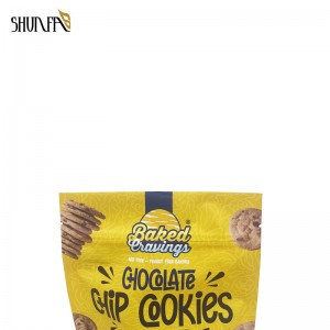 Customize Printing Snack Biscuits Stand up Packaging Bag