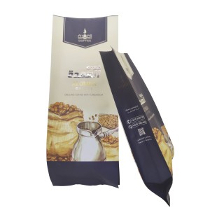 Wholesale Coffee Pouch Food Grade Four-Side Seal Packaging Plastic Bag