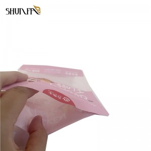 Snack Candy Biscuits Eight Side Seal Bag with Zipper and Transparent Window