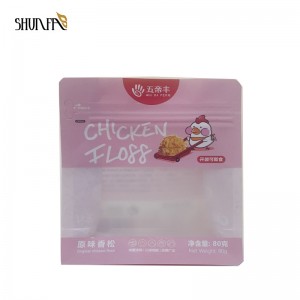 Snack Candy Biscuits Eight Side Seal Bag with Zipper and Transparent Window