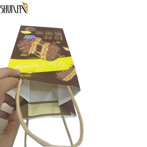 Food Grade Snack Biscuits Paper Shopping Bag Food Packing Bag