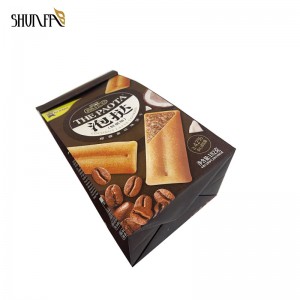 Brown Color Kraft Paper Flat Bottom Biscuits Snack Bag with Steel Tie