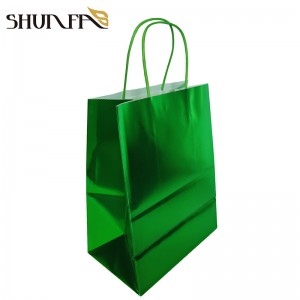 New Product Fashion Shopping Gift Carrier Square Bottom Kraft Paper Packaging Bag