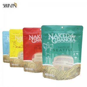 Factory Price Standing up Pouch Packing Bag Snack Biscuits Packing Bag