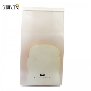 Customize Printing Cotton Paper Bread Bag Slice Bread Bag With Steel Tie
