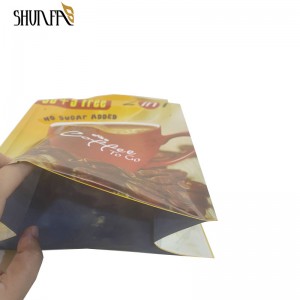 Hot Seling Four Side Sealed Coffee Beans Bag with Handle