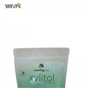 Food Grade Resealable Standing up Pouch for Packing Xylitol