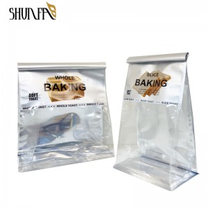 Silve Color Slice Baking Bread Bag with Transparent Window