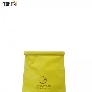 Customize Pritnig Flat Botom Baking Bag Bread Biacuits Packing Bag