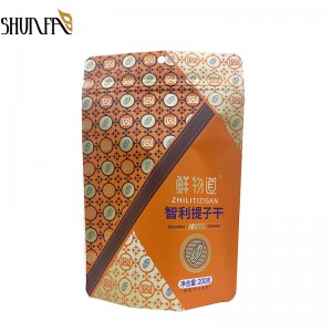 Custom Printed Stand up Pouch Ziplock Laminated Plastic Packaging Food Nuts Bag