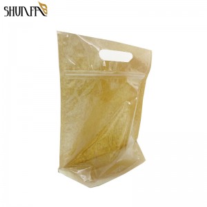 Nice Quality Portable Kraft Paper Snack Biscuits Bread Baking Packaging Bag