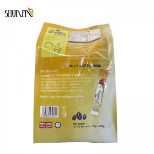Hot Seling Four Side Sealed Coffee Beans Bag with Handle