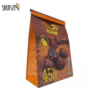Food Grade Paper Bag Chocolate Biscuits Paper Bag With Steel Tie