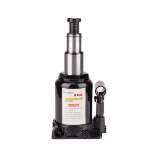 2,3,4,5,6,8,10 ton two stage hydraulic double ram bottle jack with safety valve