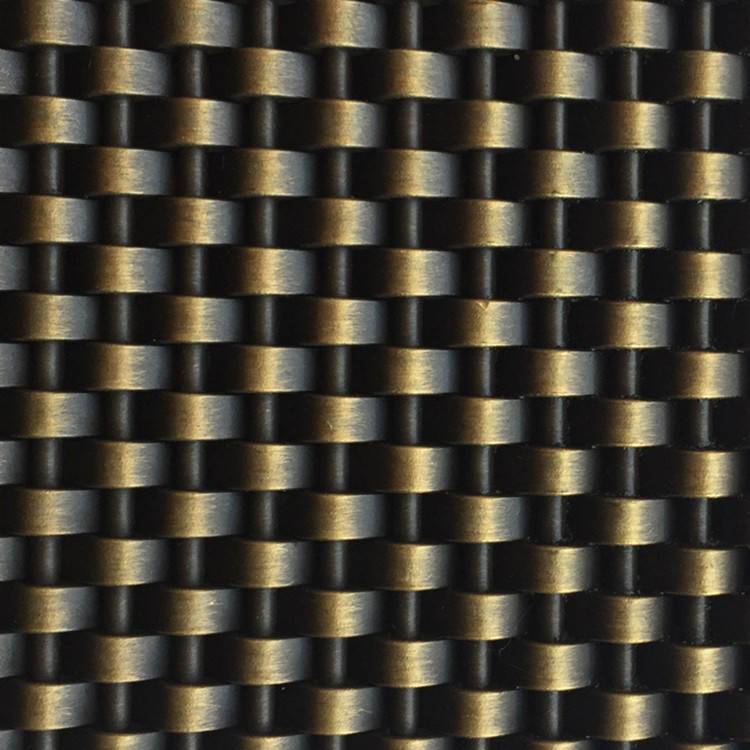 XY-1405G Woven Metal Antique Brass Finished Mesh for Interior Decoration (1)