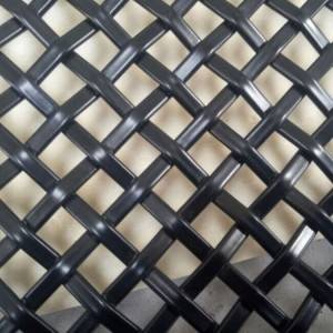 XY-1510PVC Black Powder Coated Woven Mesh for Ceiling