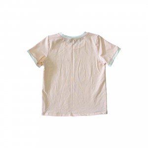 Adorable and innocent embroideried pink children’s T-shirt
