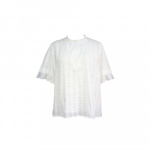 Pure Cotton Plaid mBan Gearr-Sleeved Barr