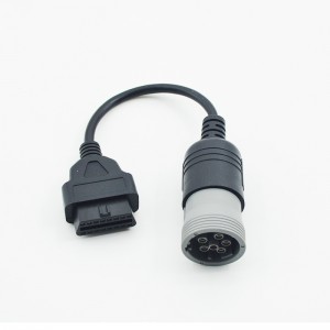 J1939 6PINHeavy Duty Truck Tool Diagnostic Cable Truck 6PIN to OBD 16PIN adapter cable Sheng Hexin