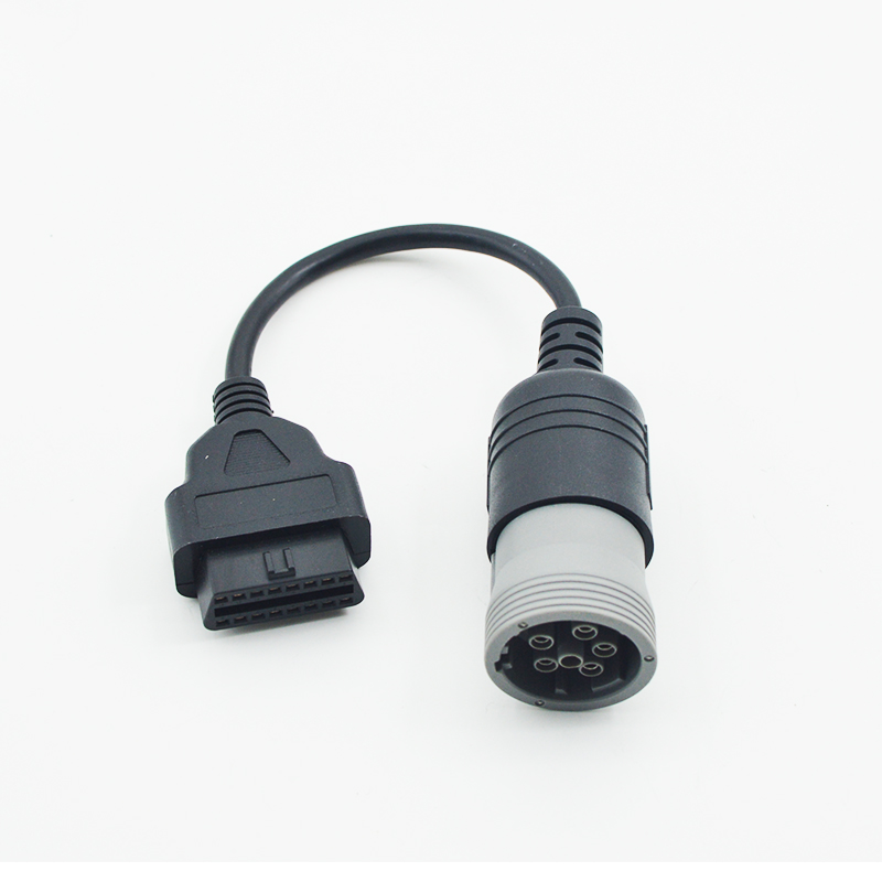 J1939 6PIN Heavy Duty Truck Diagnostic Tool Cable Truck 6PIN til OBD 16PIN adapterkabel Sheng Hexin