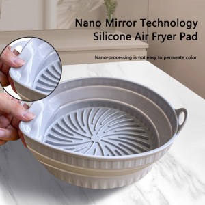 Multiple styles Easy wash non-stick reusable silicone air fryer liner pot baking tray pan sets air fryer liner