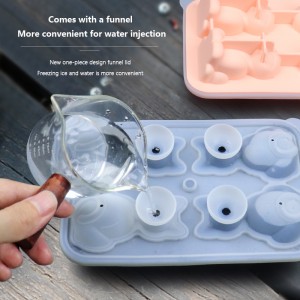 3D Cat Ice Cube Mold, Silicone Cat Shape Ice Cube Tray for Cocktail Whiskey