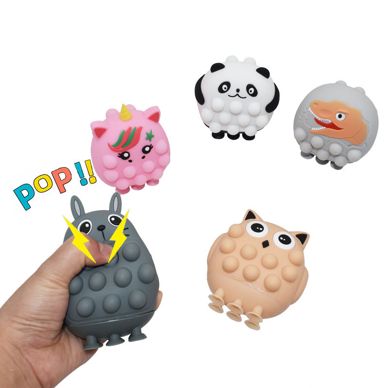 3D animals shape pop sensory ball toys (5)