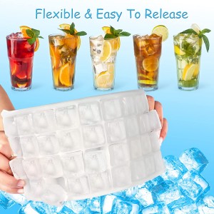 Silicone Ice Cube Tray Molds With Lid For Ice Whiskey Candy