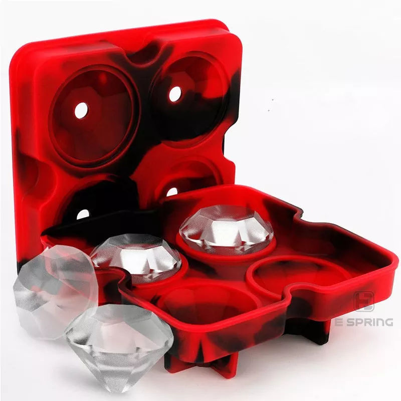 Silicone 4 cavity diamond ice cube tray mold Featured Image