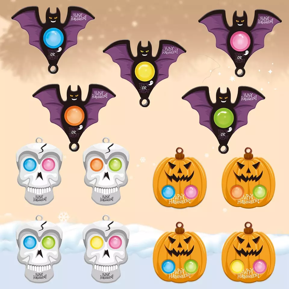 Halloween Pumpkin Bat Skull Finger  Fidget Toy (4)