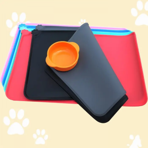 Silicone pet meal mat waterproof, anti slip, and leak proof pet tableware mat