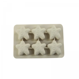 6 Cavity Food Grade starfish Shape Silicone Ice Tray Silicone starfish Shape Ice Cube Tray Mold Silicone Ice Tray Maker