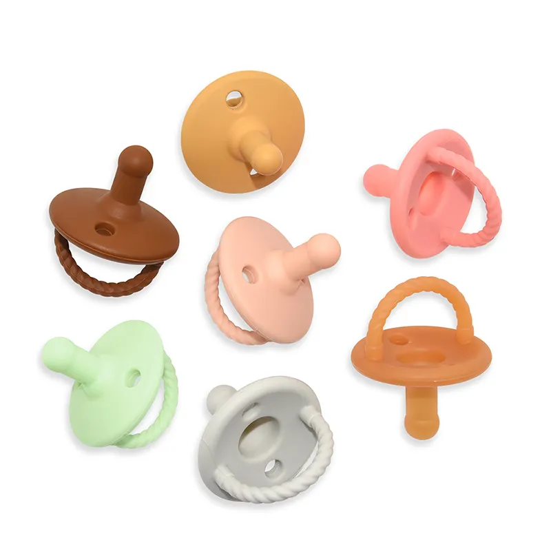 Eco-friendly Comfortable Infant Pacifier Dishwasher Safe Waterproof BPA Free Cutie Soother Silicone Baby Pacifier Featured Image
