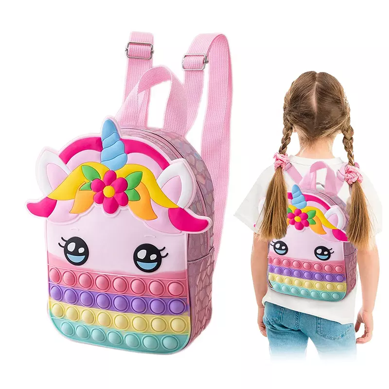 Hot Sale unicorn Push Bubble School Bags Featured Image