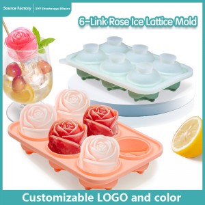 Ice Cube Tray, Mikiwon 2 inch Rose Ice Cube Trays With Covers