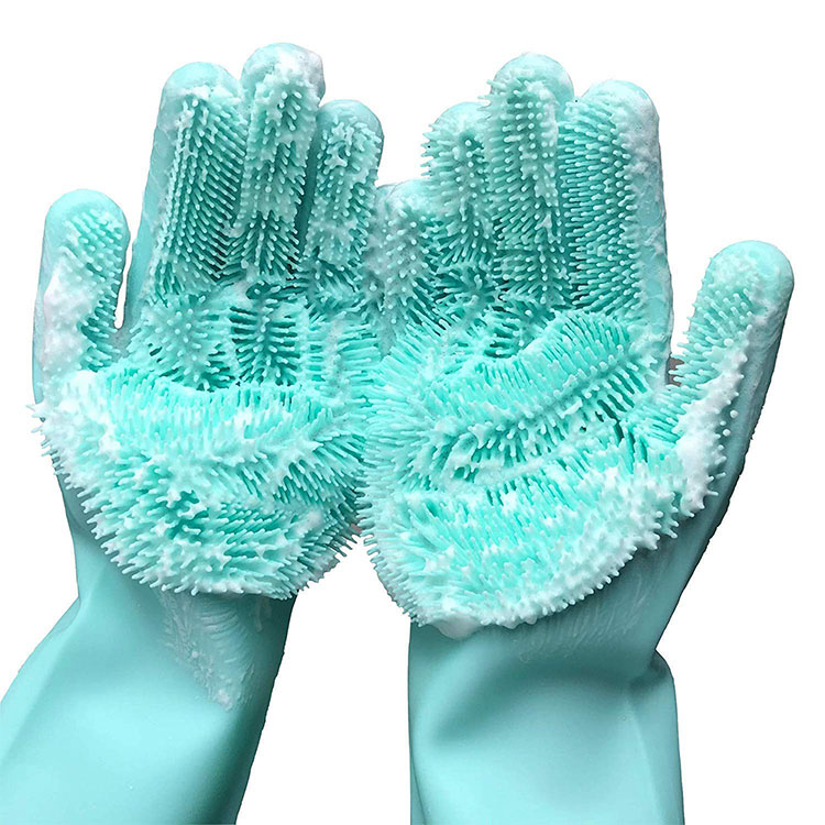 Good Quality Silicone Kitchen Utensils - Kitchen Silicone Products Silicone Gloves Dishwashing Brush – SHY