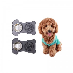 Non-Slip Silicone Mat Feeder Bowls Pet Bowl for Puppy Small Medium Dogs Cats and Pets