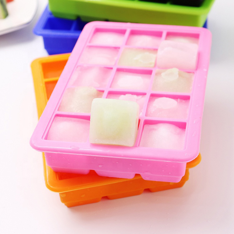 Chinese Professional Diamond Ice Cube Tray - Amazon 15 Cavity Silicone Square Ice Cube Tray  – SHY