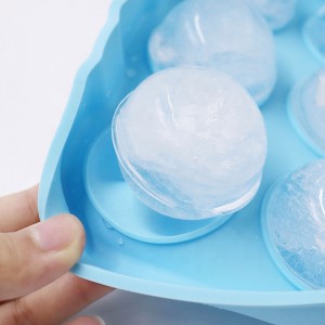 Silicone 6 Capacity Round Ice Ball Maker Mold