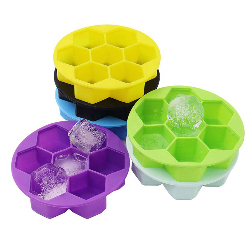silicone 7 cavity ice cube tray