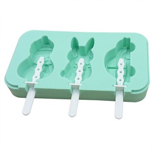 OEM/ODM China Silicone Ice Cube Trays - 3 Cell Baby Ice Cream Silicone Mold with Lid Homemade – SHY