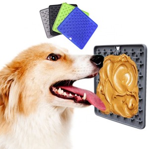 Peanut Butter Mat Slow Feeder Dog Lick Pad Mat Dog Bath Accessories Pet Bowls & Feeders Bowls