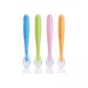 BPA Free Silicone Baby Spoon for Infant Baby Training Baby Feeding Spoon
