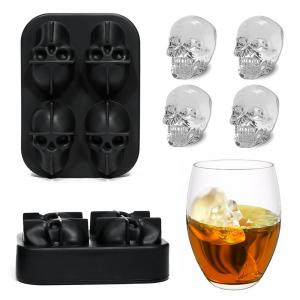 Skull ice cube tray with lid