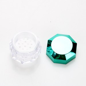 5g 10g Transparent Clear Powder Jar With UV Cap Cosmetic Packing Glitter Jar Empty PS Plastic Jar