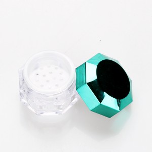 5g 10g Transparent Clear Powder Jar With UV Cap Cosmetic Packing Glitter Jar Empty PS Plastic Jar