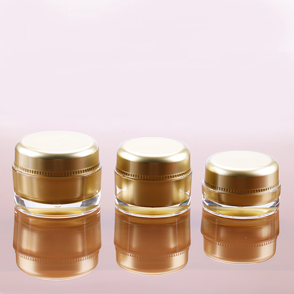 OEM Supply Travel Loose Powder Container - 15g 30g 50g Gold Color Acrylic Jar for Cosmetic Hot Sale Cream Plastic Bottle – Sich